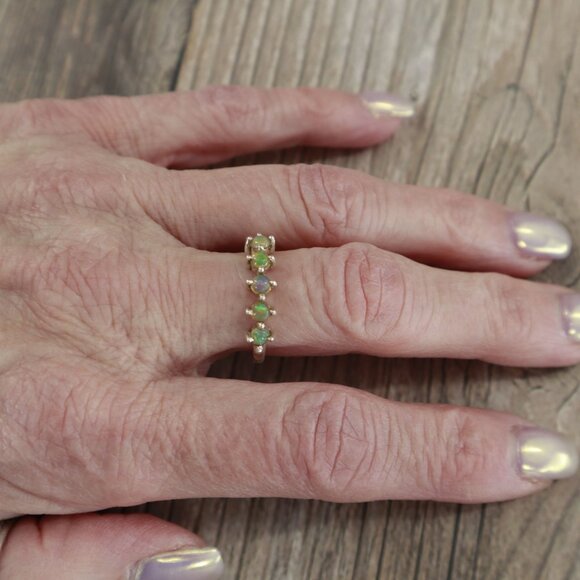 Sienna Opal Ring Womens Boho Bohemian Hippie Gypsy Pretty Gift Anniversary NWT - Picture 1 of 14